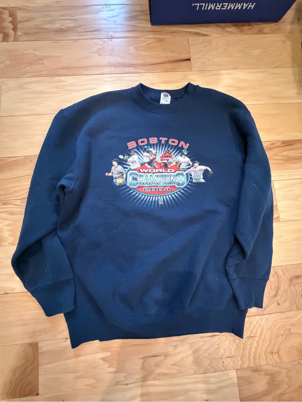 Vintage 2004 Boston Red Sox World Champions Crewneck Sweatshirt XL MLB Graphic